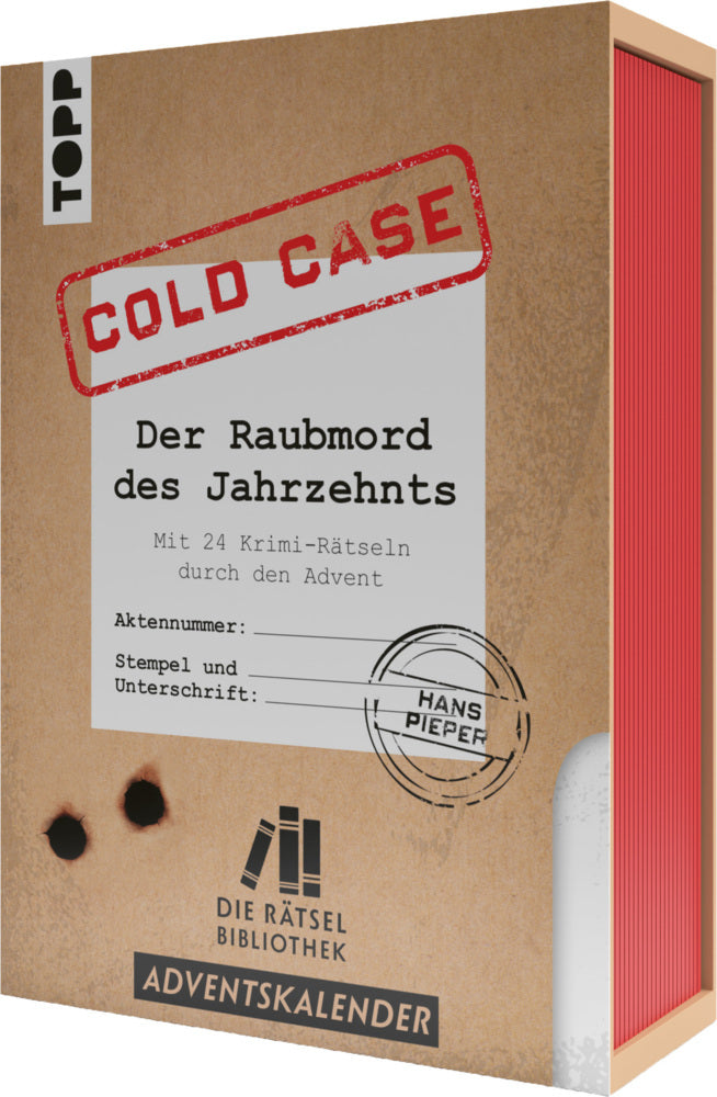Die Rätselbibliothek. Adventskalender - Cold Case: Der Raubmord des Jahrzehnts: Mit 24 Krimi-Rätseln durch den Advent (Hans Pieper)