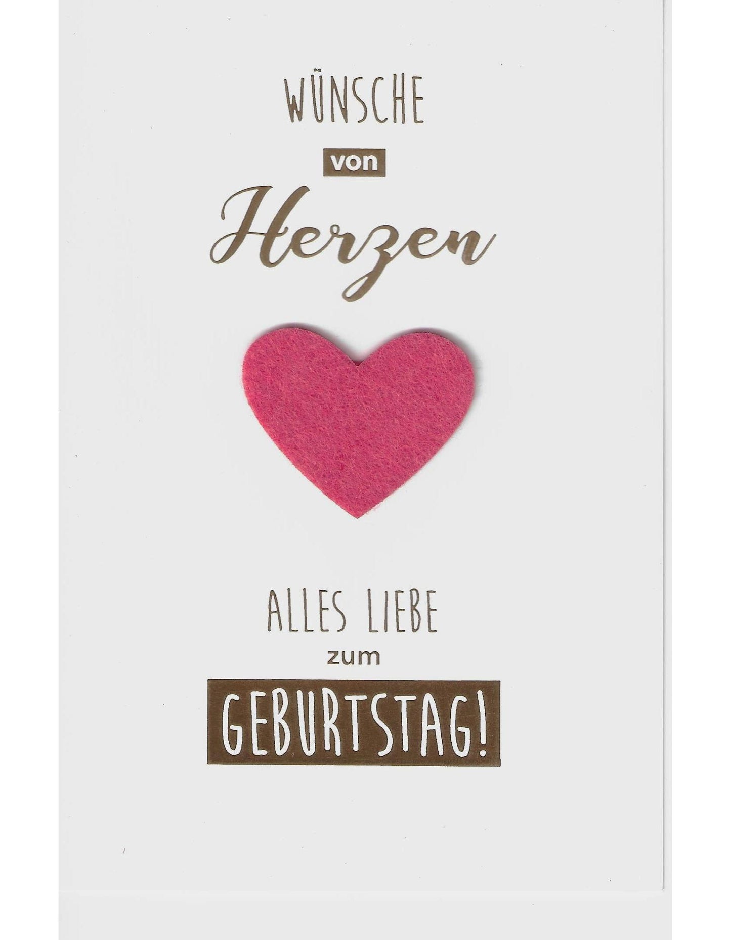 Glückwunschkarte "Wünsche von Herzen alles Liebe zum Geburtstag" B6