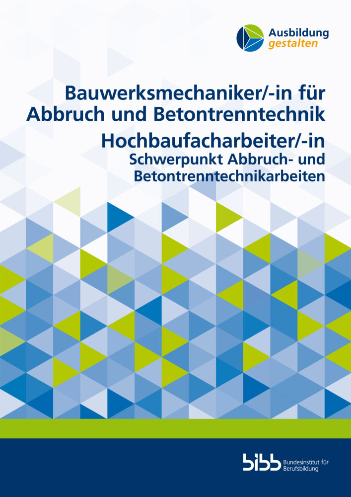 Bauwerksmechaniker für Abbruch und Betontrenntechnik/Bauwerksmechanikerin für Abbruch und Betontrenntechnik Hochbaufacharbeiter/Hochbaufacharbeiterin (Bundesinstitut Für Berufsbildung)