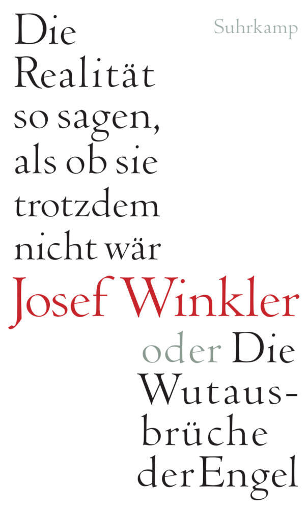 Die Realität so sagen, als ob sie trotzdem nicht wär oder Die Wutausbrüche der Engel (Josef Winkler)