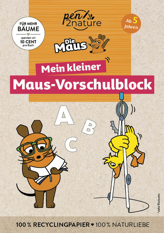Mein kleiner Maus-Vorschulblock. Vorschulübungen für Kinder ab 5 Jahren (Pen2Nature)