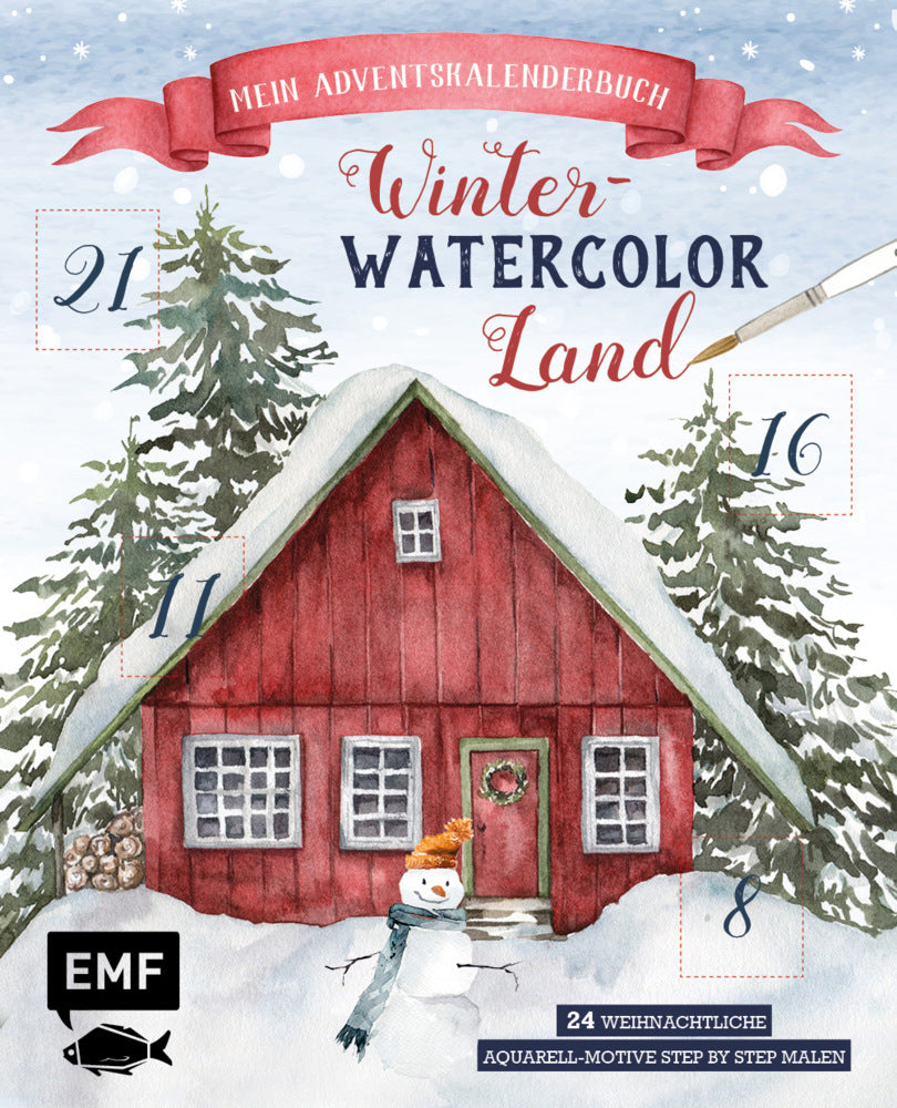 Mein Adventskalender-Buch: Winter-Watercolor-Land (Edition Michael Fischer)