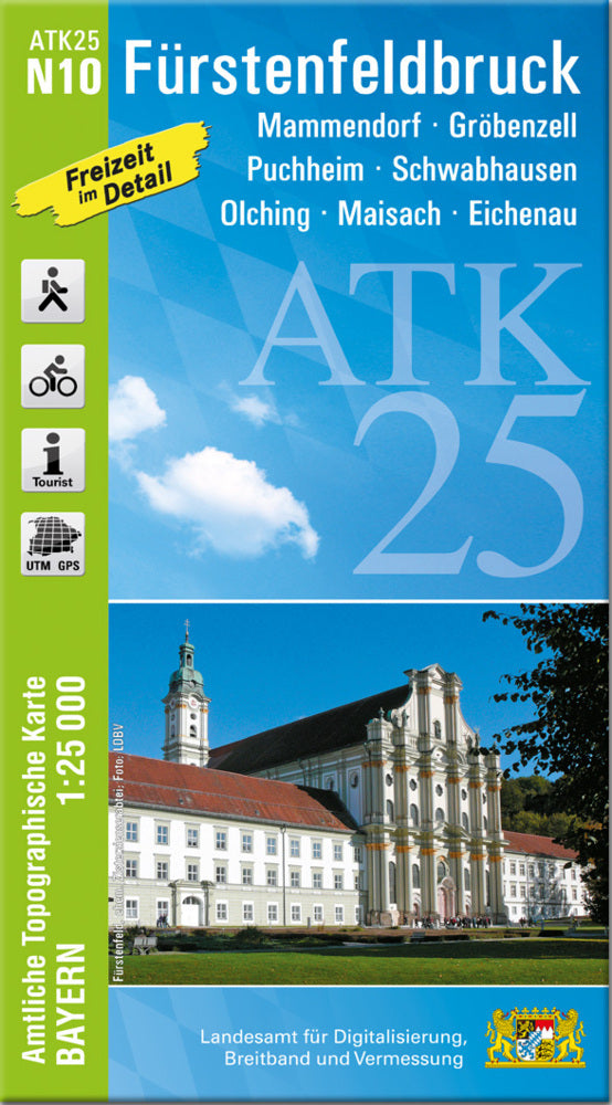 ATK25-N10 Fürstenfeldbruck (Amtliche Topographische Karte 1:25000) (Breitband Und Vermessung, Bayern Landesamt Für Digitalisierung)