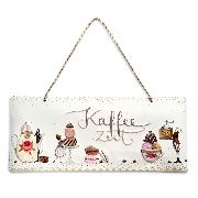 Dekoschild "Kaffeezeit" (35 x 13 cm)