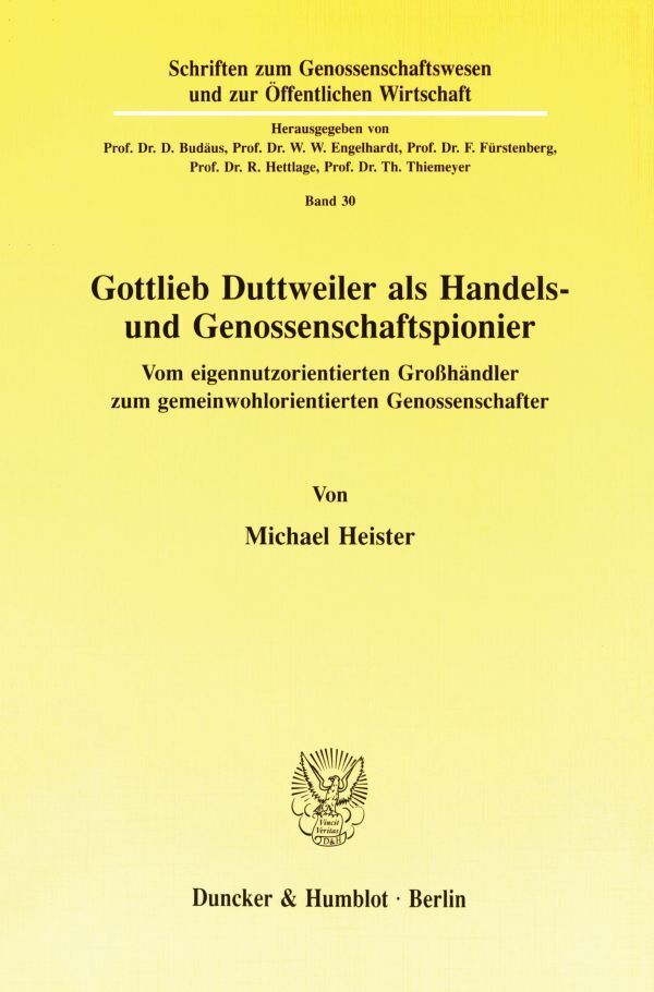 Gottlieb Duttweiler als Handels- und Genossenschaftspionier. (Michael Heister)