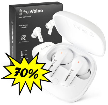 freeVoice Wave 500 Earbuds, weiss (Bluetooth)