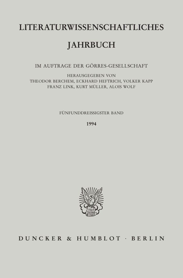 Literaturwissenschaftliches Jahrbuch (Franz Link)