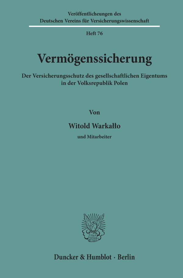 Vermögensversicherung. (Witold Warka__O)