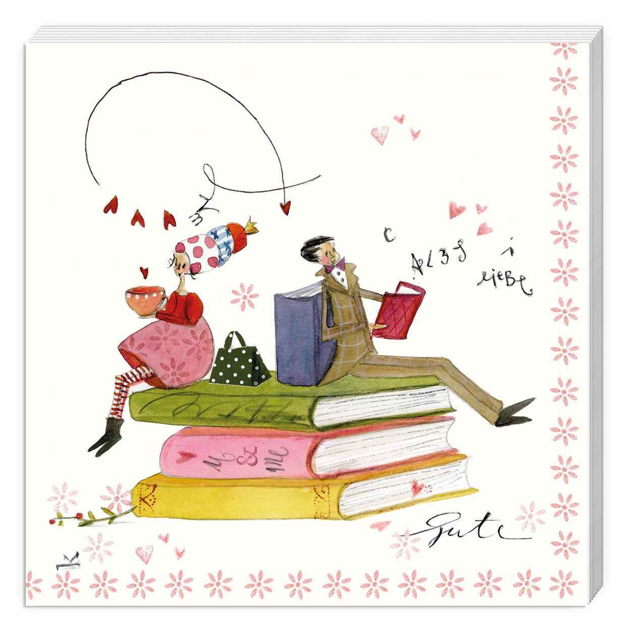 Cocktailserviette "Bücher" (20 Stk.)