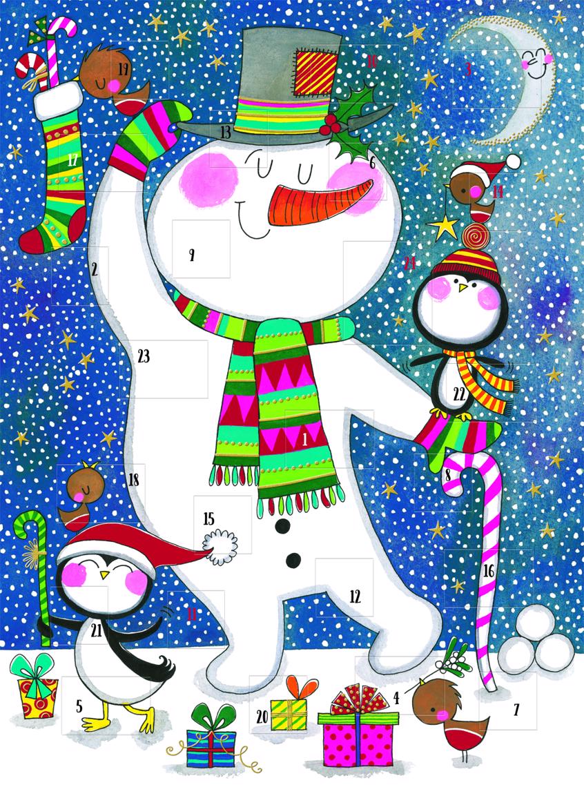 Adventskalender "Schneemann und Pinguine"