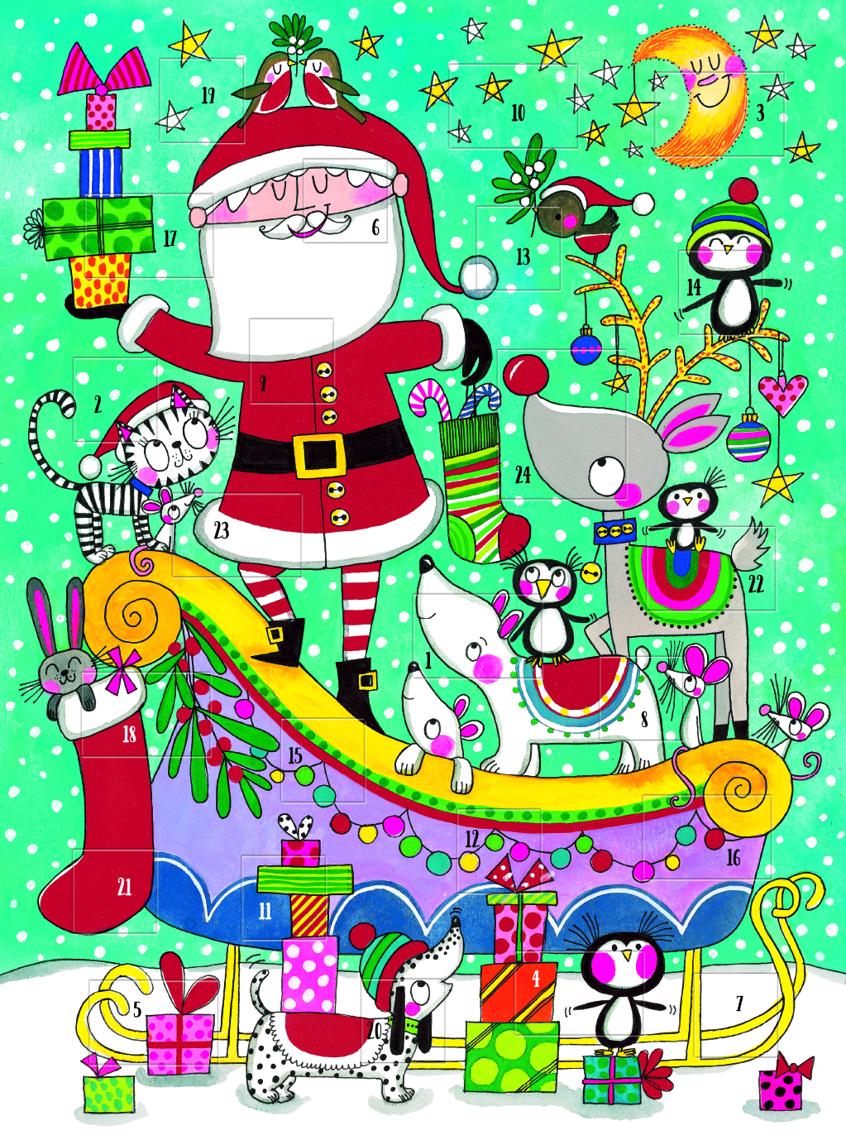 Adventskalender "Santa auf Schlitten"