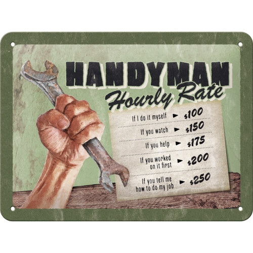 Blechschild "Handyman" (15 x 20 cm)