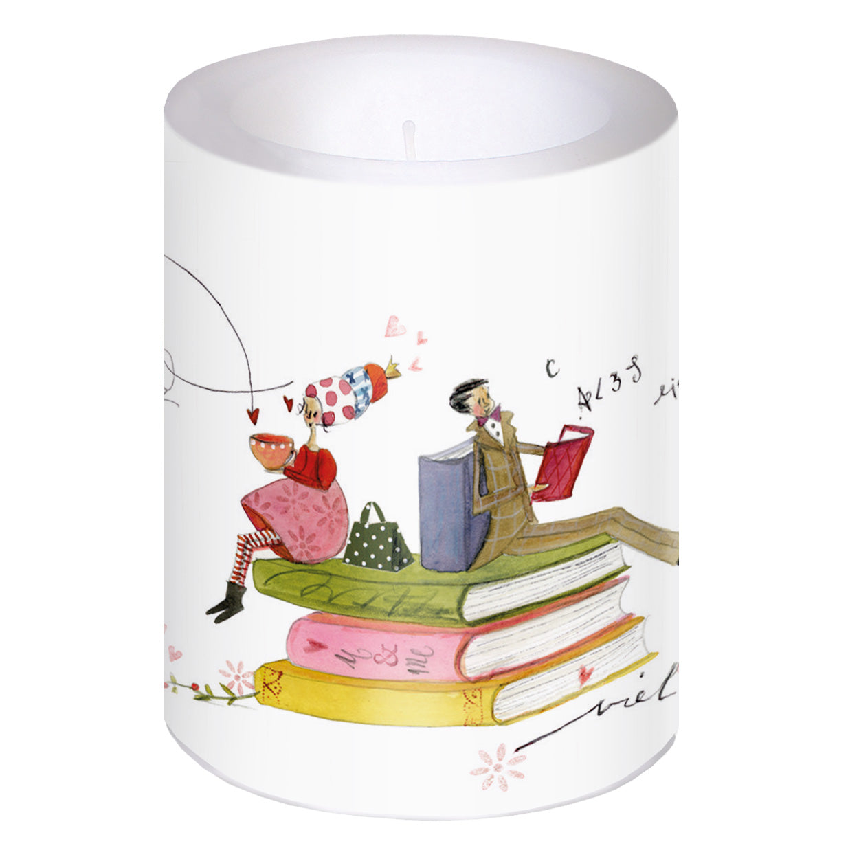 Kerze "Bücher"