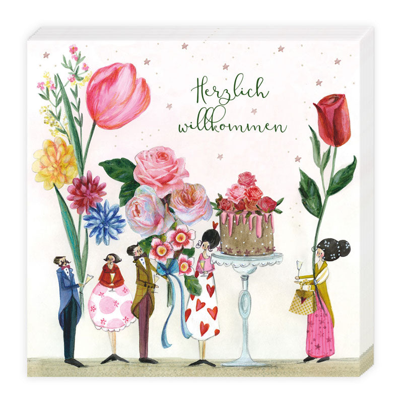 Serviette Blumenparadies