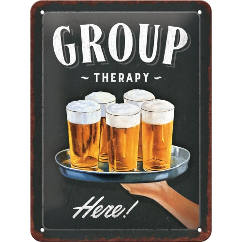 Blechschild "Group Therapy" (15 x 20 cm)