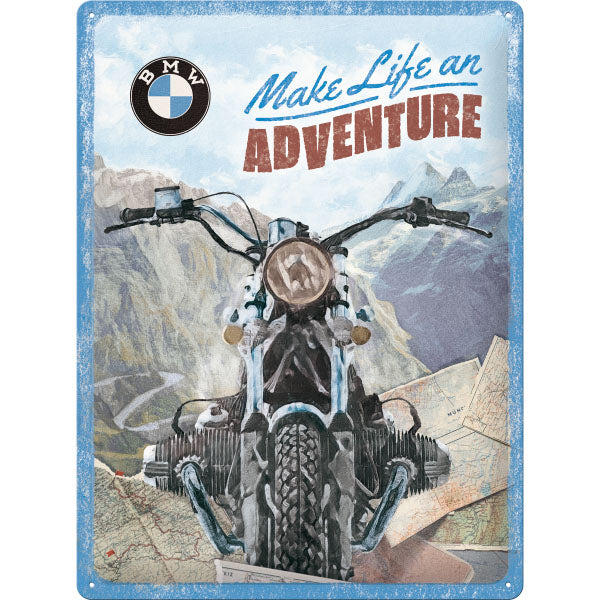 Blechschild "BMW - Make Life an Adventure" (40 x 30 cm)