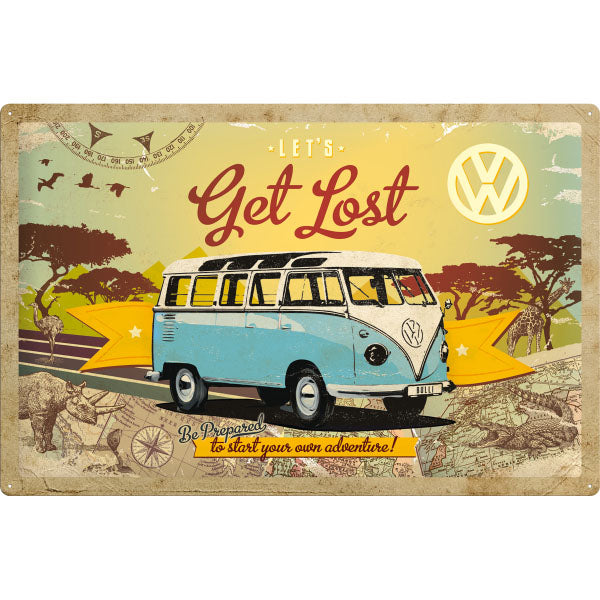 Blechschild Volkswagen VW Bulli 30 x 20 cm (60 x 40 cm)