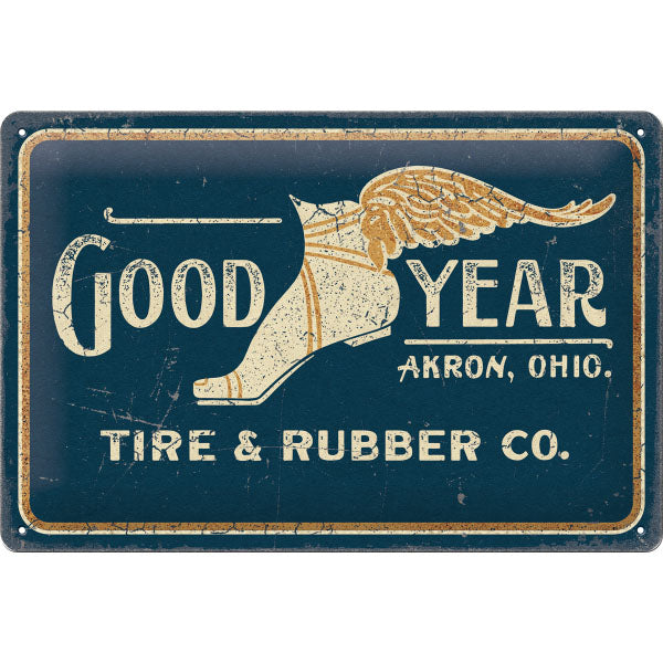 Blechschild "Goodyear - Wing Foot Logo" (30 x 20 cm)