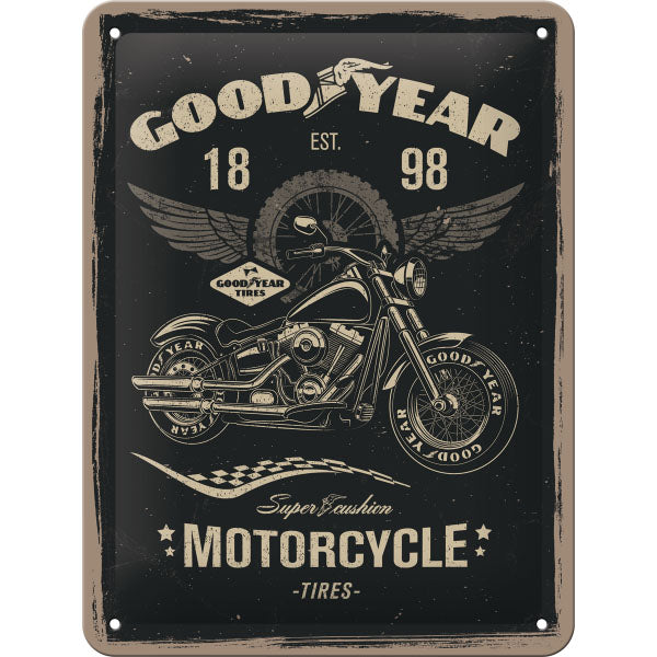 Blechschild "Goodyear Motorcycle" (20 x 15 cm)