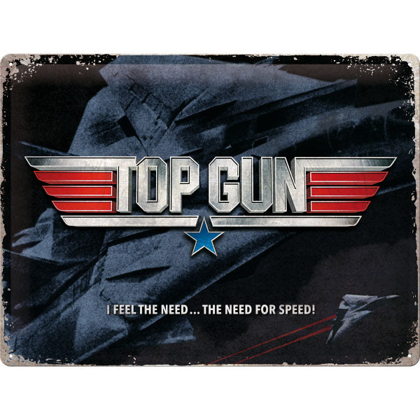 Blechschild "Top Gun - The Need for Speed" (40 x 30 cm)