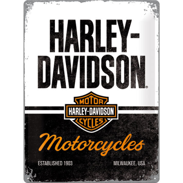 Blechschild "Harley-Davidson Motorcycles" (40 x 30 cm)