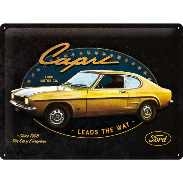 Blechschild "Ford Capri - Leads the Way" (40 x 30 cm)
