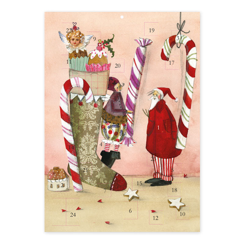 Adventskalender "Strumpf mit Süssigkeiten"