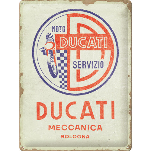 Blechschild "Ducati Moto Servizio Meccanica" (30 x 40 cm)