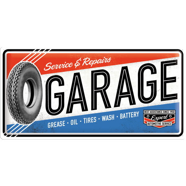 Blechschild "Garage" (50 x 25 cm)