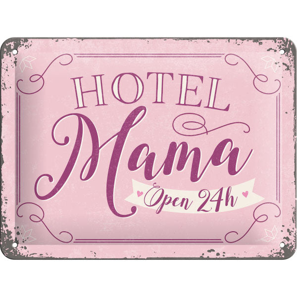 Nostalgic-Art Merchandising Schild Hotel Mama 15 x 20 cm, Metall (20 x 15 cm)