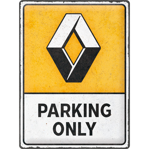 Blechschild "Renault Parking Only" (30 x 40 cm)