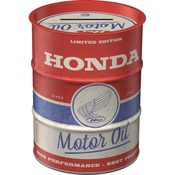 Spardose Ölfass "Honda MC" (9 x 12 x 9.3 cm)