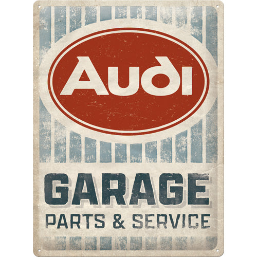 Blechschild "Audi Garage" (30 x 40 cm)