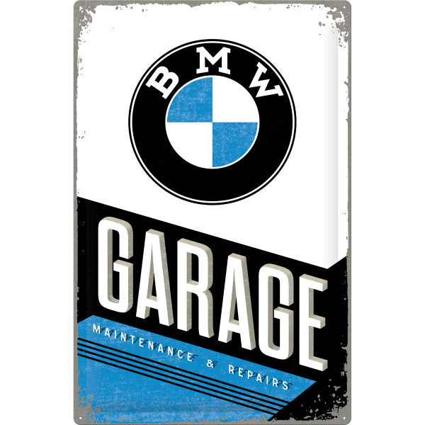 Blechschild "BMW Garage" (60 x 40 cm)