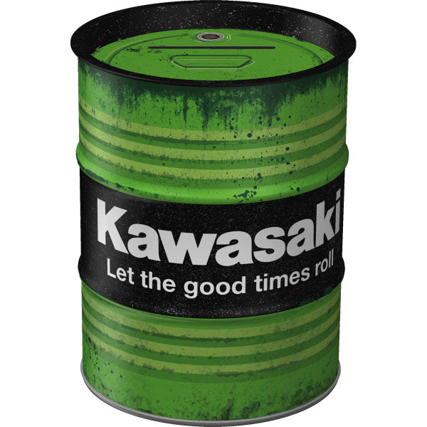 Spardose "Kawasaki - Let the good times roll" (9 x 12 x 9.3 cm)