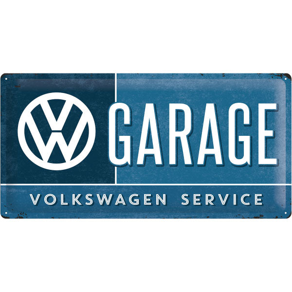 Blechschild "Volkswagen VW Garage" (50 x 25 cm)