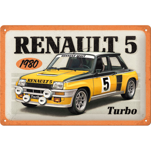 Blechschild Renault R5 Turbo 1980 (30 x 20 cm)