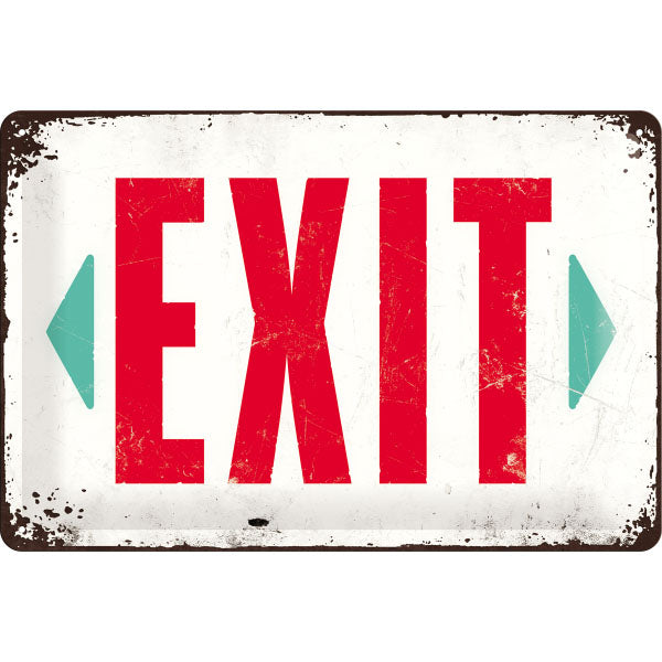 Nostalgic-Art Merchandising Schild Exit 20 x 30 cm, Metall (20 x 30 cm)