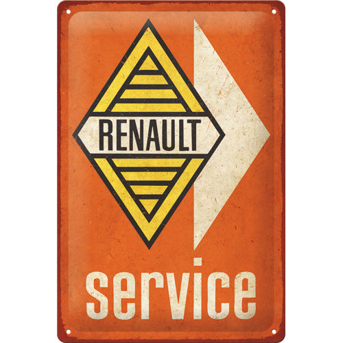 Blechschild "Renault Service" (20 x 30 cm)