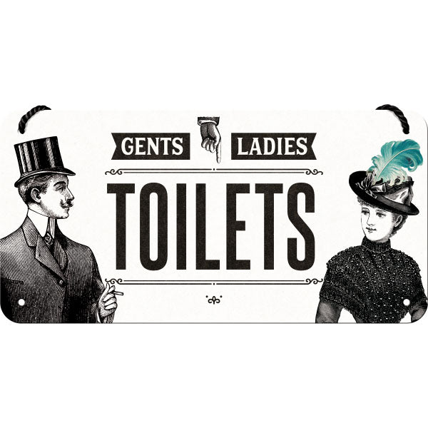 Nostalgic-Art Merchandising Schild Ladies & Gentlemen 20 x 10 cm, Metall (20 x 10 cm)