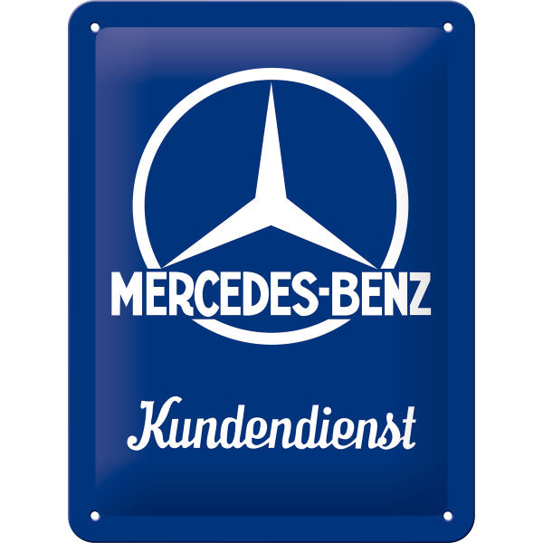 Blechschild "Mercedes-Benz Kundendienst" (20 x 15 cm)
