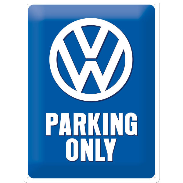 Blechschild "Volkswagen VW Parking Only" (40 x 30 cm)