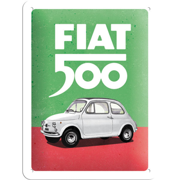 Nostalgic-Art Merchandising Schild Fiat 500 15 x 20 cm, Metall (15 x 20 cm)
