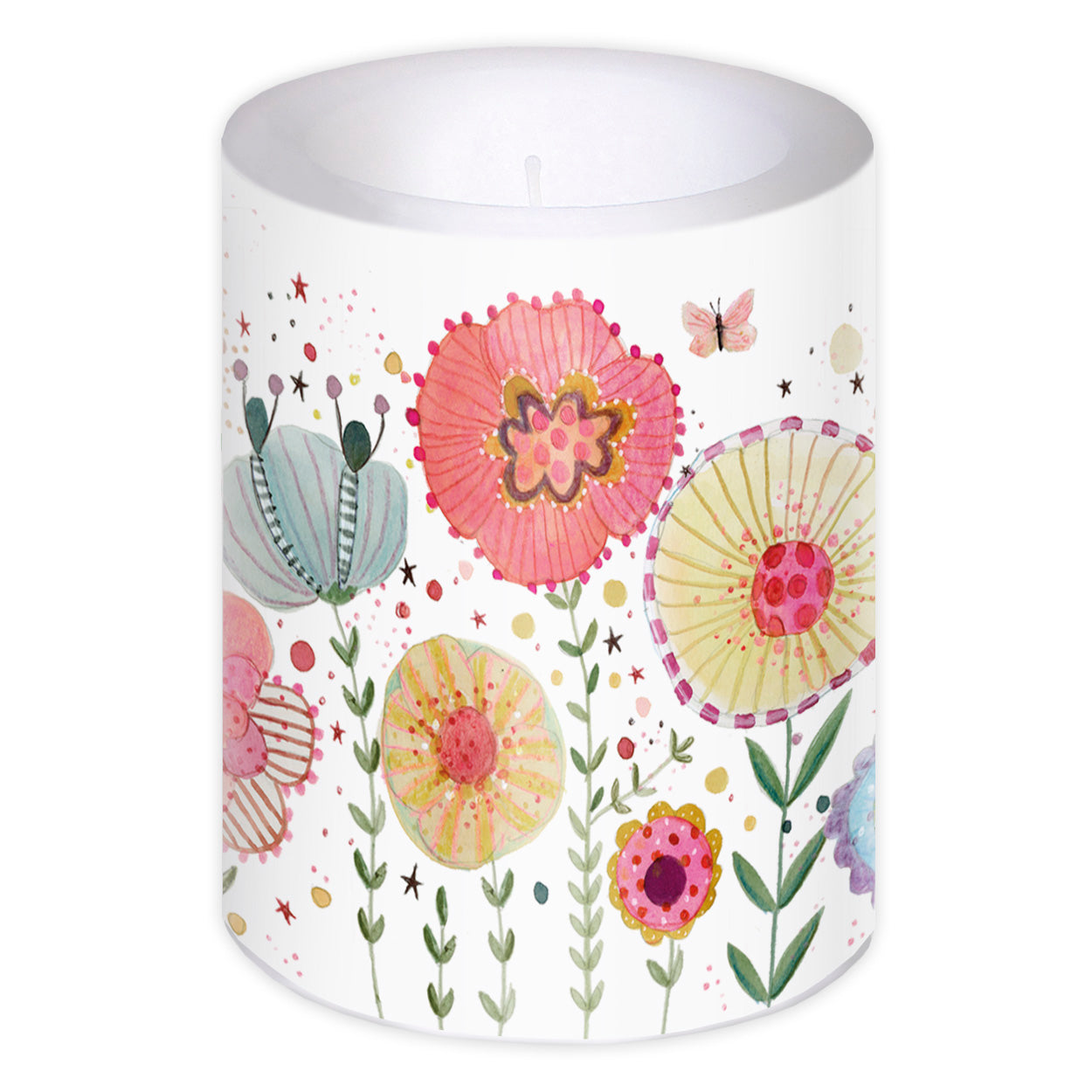 Kerze "Flower Power"