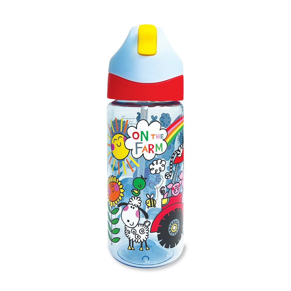 Trinkflasche mit Strohhalm "On The Farm" (350 ml)