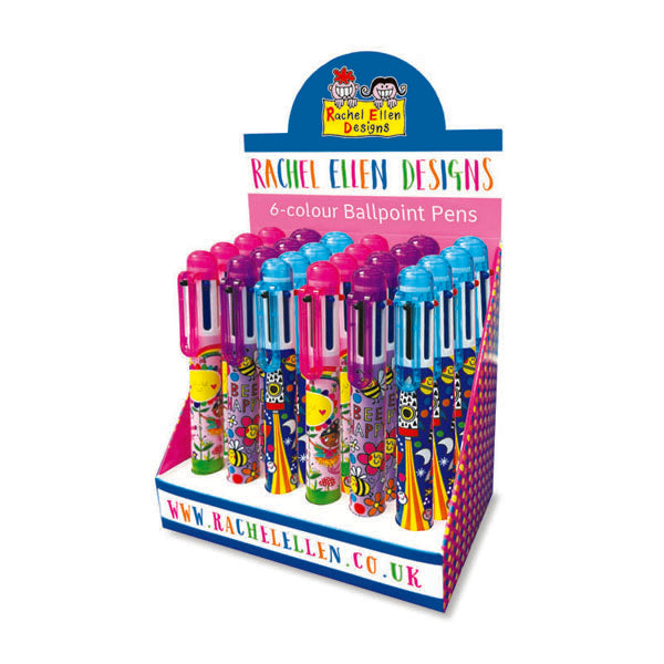 6-in-1 Klick-Farbstift (3-fach assortiert: Fairies, Bee Happy, Rockets)