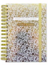 Agenda "Lustre Gold Floral"