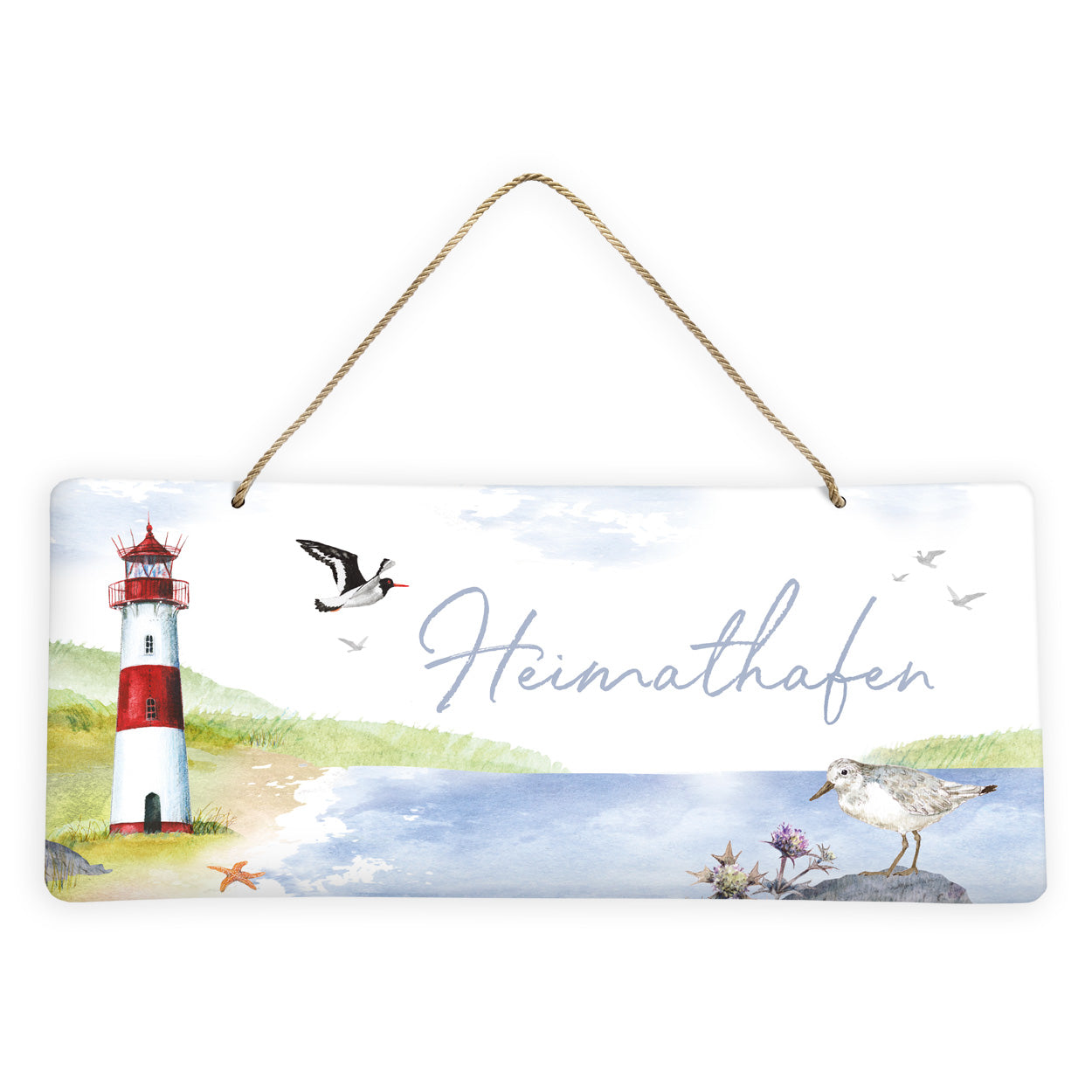 Dekoschild "Heimathafen" (35 x 15 cm)