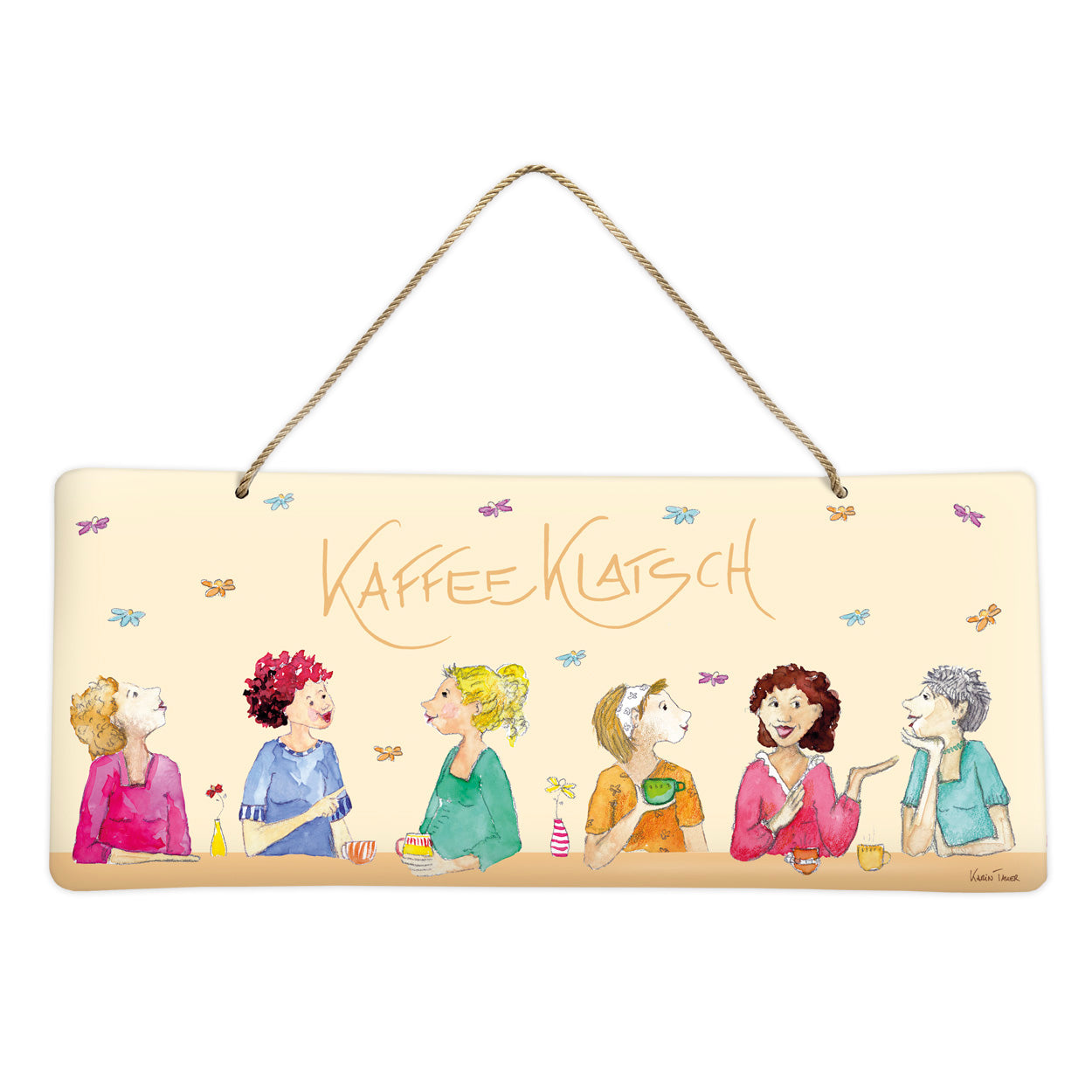 Blechschild "Kaffeeklatsch" (35 x 13.5 cm)
