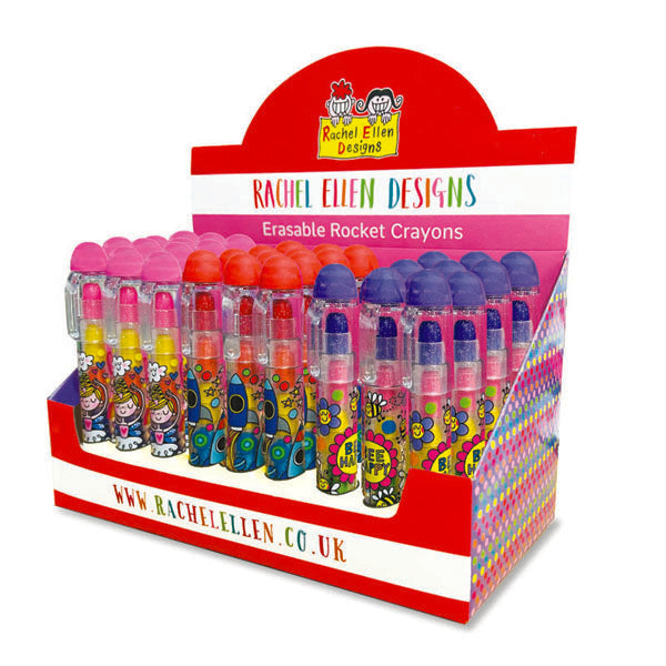 Radierbarer 5-in1 Buntstift (3-fach assortiert "Rakete", "Fee", "Bee Happy")